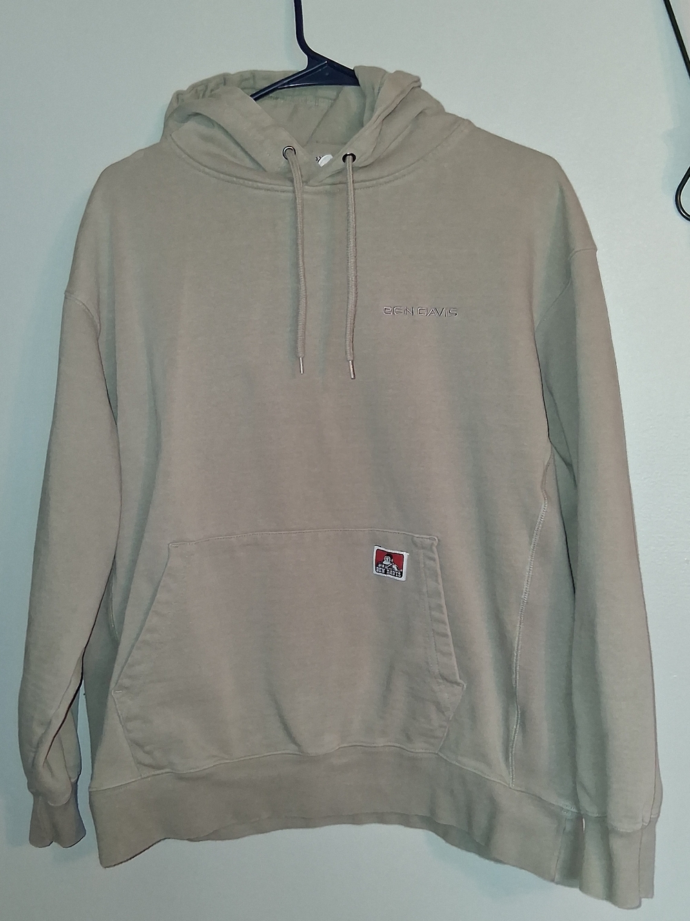 Ben Davis Sage/Olive Pullover Hoodie with Subtle Logo